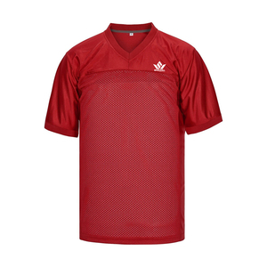 Camiseta de Fútbol Roja para Hombre, Cuello Redondo, Estampada, de Malla, Manga Corta, Absorbe la Humedad, Poliéster Transpirable, Ropa Deportiva para Todas las Temporadas - Product Image 3