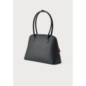 Women Real Leather Handbag <b>Black</b> Elegant Structured Shoulder <b>Bag</b> Luxury <b>Top</b> <b>Handle</b> Purse with Charm - Product Image 6