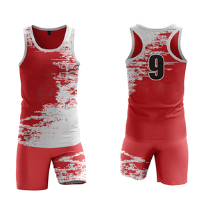 Custom Wrestling <b>Singlet</b> Set <b>Men</b> Sublimation Wrestling Uniform Breathable Sportswear OEM Manufacturer - Product Image 6