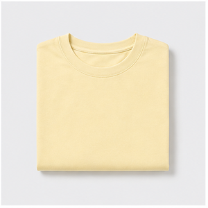 Custom Pale Lemon Lightweight Cotton <b>Curved</b> <b>Hem</b> <b>Mens</b> Oversized Short Sleeve <b>T</b>-<b>Shirt</b> MTS-OVR-0034 - Product Image 5