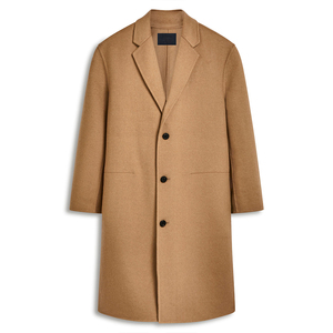 Luxury <b>Men</b> Long <b>Coat</b> With Refined Lapels Premium Texture And Sophisticated Design For Exclusive Apparel Collections - Product Image 1