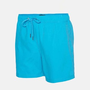 Shorts de Baño para Hombre, Color Azul Sólido, Secado Rápido, Cintura con Cordón Ajustable, Estilo Casual, Corte Medio, Tejido de Poliéster - Product Image 2