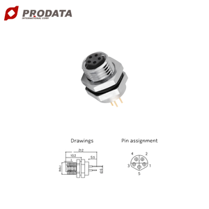 Câble adaptateur M8 femelle 5 broches à souder sur circuit imprimé pour électronique automobile - Product Image 3