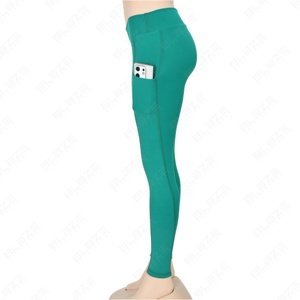 Blaze Fight Wear Solid Yoga Leggings OEM Wholesale Plus Size Breathable Sweat Wicking Sweatpants Sexy Elastic Waist Design - Product Image 4