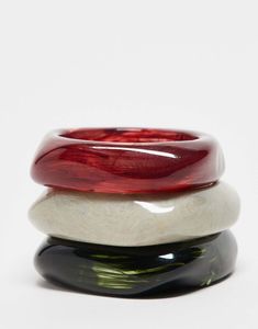 Bracelets en résine faits à la main colorés avec des motifs artistiques, bijoux modernes pour femmes et filles, à porter au quotidien et pour les fêtes - Product Image 2