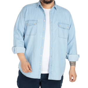 Camisa Vaquera Cómoda para Hombre de Talla Grande, Tela al por Mayor, Personalizable, Muestra Gratuita, la Mejor Calidad - Product Image 5