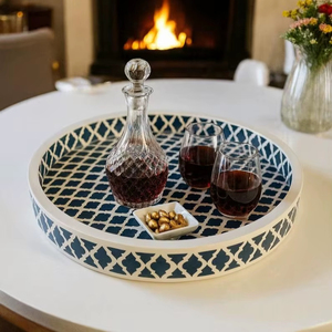 Decorative Resin Serving <b>Tray</b> for Hotels and Events Polished Handmade Mode with Customizable Design for <b>Tea</b> Coffee - Product Image 1