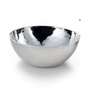 Plato de Servir Doble de Metal Pulido, Diseño Minimalista, Redondo, Patrón Sólido, Apto para Lavavajillas, para Fiestas - Product Image 2