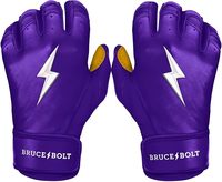 Guantes de Bateo Duraderos de Cuero Azul para Zurdos, con Acolchado y Cierre de Velcro, Unisex, para Adultos, para Entrenamiento