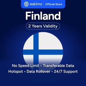 Tarjeta SIM electrónica Eskimo Finland de 5 GB, datos de alta velocidad 4G/5G, no requiere SIM física, válida por 2 años, transferencia de datos ilimitada. - Product Image 1