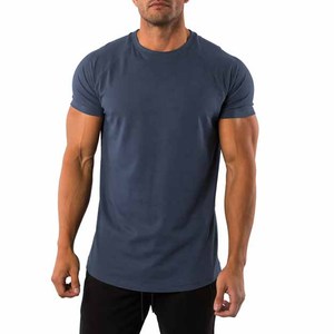 Camiseta de Manga Corta para Hombre, Personalizada, Ajustada, de Poliéster/Algodón, Tejido de Punto, Transpirable, de Secado Rápido, Ecológica, de Alta Calidad, Venta al Por Mayor - Product Image 2