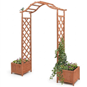 Pont décoratif de jardin avec jardinières - Product Image 1