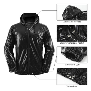Traje de Sauna con Capucha de Poliéster para Fitness en Casa, con Cintura Ajustable, Unisex, para Adelgazar y Perder Peso, Mono para Entrenamiento Intenso - Product Image 3