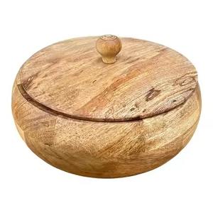 Boîte à chapati en bois au design élégant, conteneur de rangement pour roti - Product Image 6