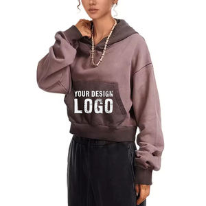 เสื้อฮู้ดครอปท็อปผู้หญิงมีสไตล์ แขนยาว แฟชั่นราคาไม่แพง ใส่สบายสำหรับทุกวัน - Product Image 4