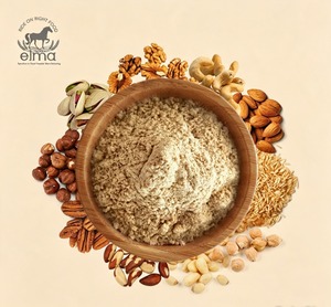 Polvo de Frutos Secos Multigrano ELMA FOOD EFG004 de Primera Calidad, Ingrediente Saludable Extruido para Repostería y Pasteles - Product Image 1