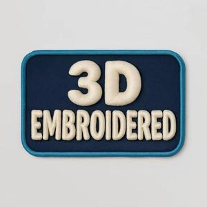 Patchs personnalisés de haute qualité faits à la main avec logo western brodé en 3D, en feutre non tissé et toile, à coudre et thermocollants pour vêtements et chapeaux - Product Image 3