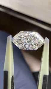 Paire de diamants CVD hexagonaux à taille modifiée, cultivés en laboratoire, de 1,00 à 3,00 carats, polis à la main en Inde pour la fabrication de bijoux (boucles d'oreilles) - Product Image 3