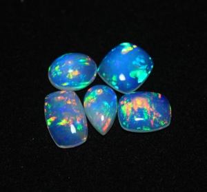 Natural Ethiopian Opal 8-12mm Cabochon Super Fine Quality Multi Fire Gemstone October Birthstone Blue Flashy Loose Opal Gemstone - Product Image 2