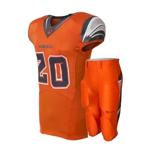 Conjunto de Uniforme de Fútbol Americano Sublimado Personalizado de los Bengals, Camiseta sin Mangas con Cuello en V para Hombre, Malla Personalizada, Naranja, Azul Marino, Número Personalizado - Product Image 1