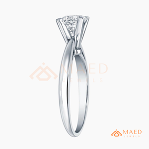 925 <b>Silver</b> Princess Cut <b>Solitaire</b> <b>Ring</b> for Women Elegant Engagement Style Sparkling Jewelry Design - Product Image 6