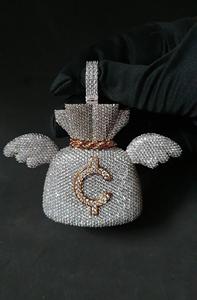 Colgante con Letra Personalizada de Moissanita VVS, Estilo Hip Hop, Plata 925 con Incrustaciones, Cadena de Diamantes con Corte Brillante 3D, Joyería Fina para Hombre, IGI - Product Image 2