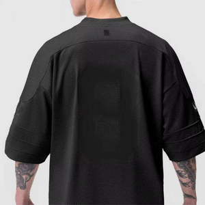 Custom Oversized Mesh 100% <b>Polyester</b> Men Sports Jersey Quick Dry Relaxed Fit Streetwear <b>T</b>-<b>Shirt</b> OEM Services - Product Image 5