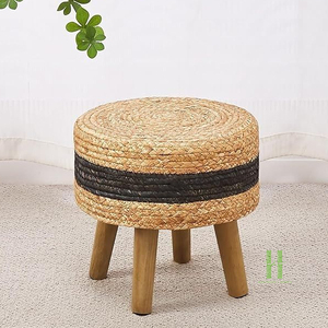BEST WHOLESALE Handmade Rattan Ottoman Stool Eco-Friendly Wicker Pouf Seat Natural Fiber <b>Footrest</b> for Home and Resort Furniture - Product Image 3