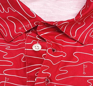 Camisa de Golf para Hombre, Manga Corta, Diseño Personalizado, Impresión Digital, Antiarrugas, Lona de Algodón y Spandex, 180g, Alta Calidad, con Bolsillo - Product Image 3