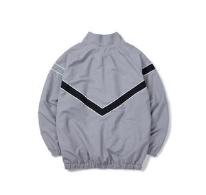 Blouson coupe-vent décontracté pour homme, personnalisé, hiver, épais, col boutonné, demi-zip, fermeture éclair, couleur unie, 100 % coton, vente en gros - Product Image 3