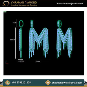 Collar de Plata 925 Bañado en Oro con Letra Inicial Personalizada, Diseño Goteado, con Moissanita, Joyería Fina de Moda - Product Image 2