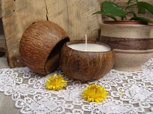 Contenedor de Cera de Coco Natural Vacío para Velas |   Fabricante de Portavelas Hechos a Mano Sostenibles en Vietnam - Product Image 3