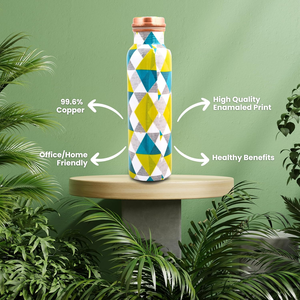 Botella de Agua de Cobre Puro de Alta Calidad de 800 ml, Diseño con Logotipo Impreso, Diferentes Estilos, Empaque de Vidrio Premium, Ideal para Campamentos y Fiestas, Hecho en India - Product Image 2