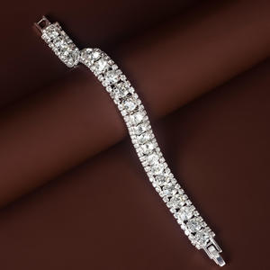 AMBER JEWELS Bracelet Tennis Unisexe de Luxe en Or Massif 18K et Plaqué Or 10K, Sertissage Griffe de Cristal Rouge et Strass, Certifié IGI - Product Image 5
