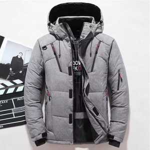 Veste matelassée imperméable en tricot pour homme, coupe-vent, décontractée, fermeture éclair sur le devant, noir, gris, coupe régulière, vêtements d'extérieur d'hiver - Product Image 5