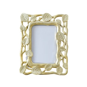 Champagne Gold Resin Photo <b>Frame</b> <b>Antique</b> Baroque Style Textured Palm Leaf Picture <b>Frame</b> for Tabletop Display & Home Decor - Product Image 3