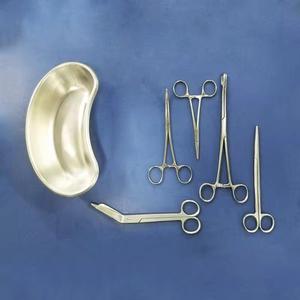 Kit de pansement chirurgical en acier inoxydable pour interventions chirurgicales mineures avec plateau réniforme, bol, forceps et ciseaux - Product Image 5