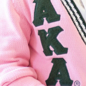 Pink Chenille Varsity <b>Cardigan</b> Women Letter Patch <b>Button</b> Front V Neck Knit Sweater Casual College Style <b>Long</b> Sleeve Fashion - Product Image 5