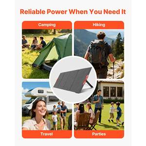 Panel Solar Monocristalino Plegable de 300W, 23% de Alta Eficiencia, Cargador Solar Mono Portátil, 10 Adaptadores de CC, Resistente al Agua IP67 - Product Image 6