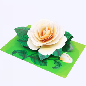 Flower White Colorful Theme 3D pop up Card <b>Handmade</b> Greeting Card Gift Pop up Cards 3D Flower Theme Pop Up <b>Paper</b> Craft - Product Image 3