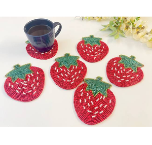 <b>Beaded</b> <b>Coaster</b> Table Accessory <b>Beaded</b> <b>Coaster</b> Classy Look <b>Beaded</b> <b>Coaster</b> Table Decoration Hand Embroidery <b>Beaded</b> <b>Coaster</b> - Product Image 4
