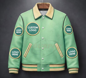 Vestes Letterman sur mesure avec logo OEM, col rabattu, pour hommes et femmes, grandes tailles, patchs brodés en chenille personnalisés, veste universitaire - Product Image 3