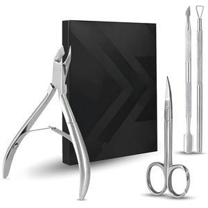 Professional Stainless Steel Manicure and Pedicure Tool <b>Set</b> with Cuticle Nipper Scissors and <b>Nail</b> Cleaners - Product Image 1