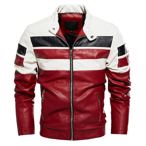 Chaqueta Bomber de Cuero Premium para Hombre, Impermeable, Reversible, Estilo Motociclista, Corte Ajustado, para Otoño e Invierno - Product Image 1