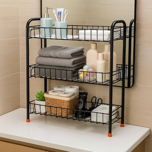 Handmade Black Metal Three Layer Spice Rack <b>Standing</b> Type Kitchen Storage <b>Shelf</b> Durable Modern Design Storage <b>Shelves</b> - Product Image 6