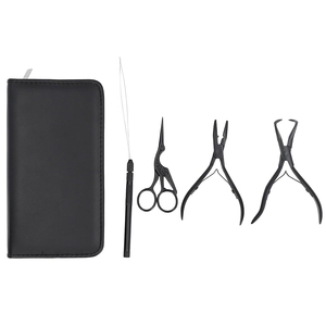 Kit de Herramientas para Aplicación de Extensiones de Cabello con Alicates, Microperlas, Aguja de Bucle y Bolsa de Almacenamiento para Profesionales de Belleza - Product Image 5