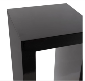 Black Modern <b>Console</b> <b>Table</b> Rectangular <b>Narrow</b> Accent Pedestal <b>Table</b> with Storage for Living Room Entryway - Product Image 6
