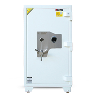 Luxus-Heimsafe WELKO US1080 DK mit Fingerabdruckschloss 2mm Edelstahl Feuerfest 1000-1200°C Weiß Einbruchsicher