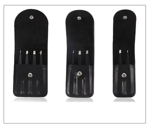 Pinzas de Depilar de Acero Inoxidable con Punta Inclinada Dorada, Marca Privada, Venta al Por Mayor, para Eliminar Dardos y Pelo Encarnado, con Logotipo Personalizado - Product Image 3