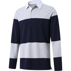Vente en gros de maillots de rugby personnalisés à manches longues, décontractés, respirants, unis et teints, pour les fans de rugby - Product Image 1